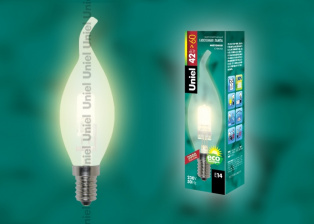 Лампочка галогеновая  HCL-42/FR/E14 flame