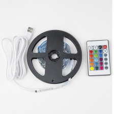 Светодиодная лента  ULS-U12 3M/RGB/1.5M/USB/RC IP20 RUA02C24 блистер