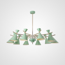 Люстра на штанге FRANKA D120 10 lamps Green