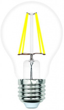 Лампочка светодиодная филаментная LED-A60-SLF LED-A60-6W/4000K/E27/CL/SLF