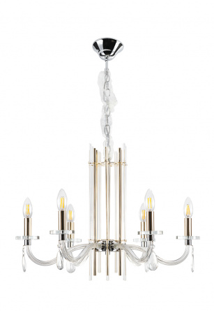 Бра Crystal Lux AURELIO AP2 GOLD+CHROME/TRANSPARENT фото 4