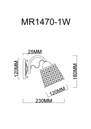 Бра Luiza MR1470-1W фото 2