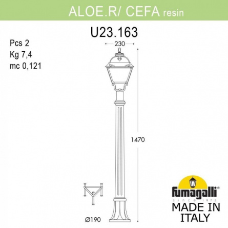Наземный фонарь Cefa U23.163.000.WYF1R фото 2