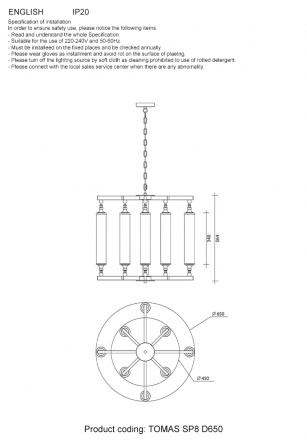 Бра Crystal Lux TOMAS AP1 BRASS фото 11