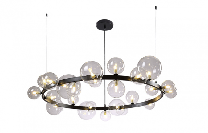 Люстра Crystal Lux AGATA SP15 V2 BLACK/TRANSPARENTE фото 7