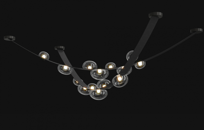 Бра Crystal Lux BOSQUE AP1 BLACK/TRANSPARENT фото 29