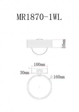 Настенный светильник Vinsent MR1870-1WL фото 2