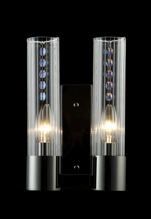 Бра Crystal Lux OTONO AP2 BLACK CHROMIUM/TRANSPARENTE фото 4