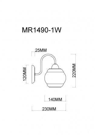 Бра Kris MR1490-1W фото 2