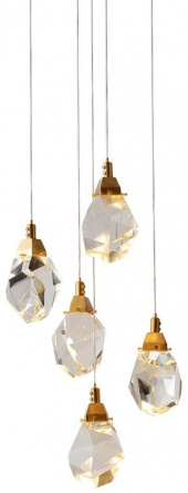 Подвесной светильник Crystal rock II 9701P/5R brass фото 1
