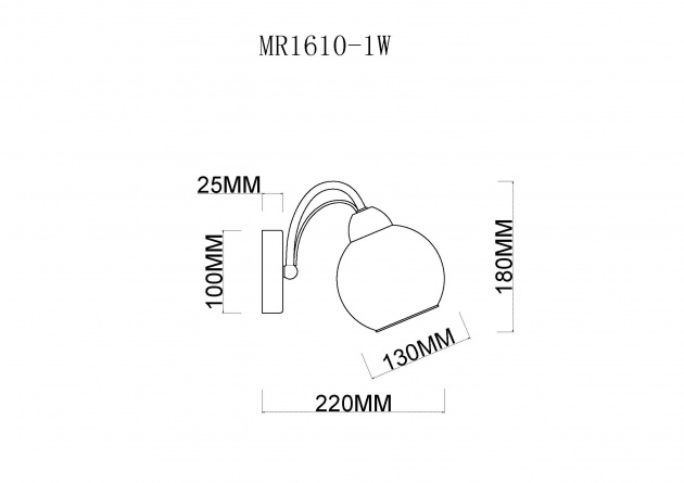 Бра Marsel MR1610-1W фото 2