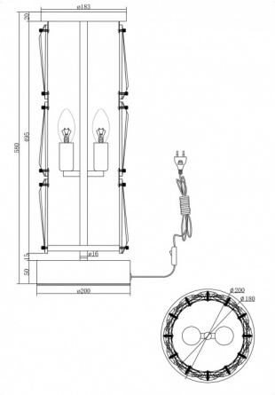 Интерьерная настольная лампа Puntes MOD043TL-02G фото 2